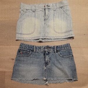 Stylish Abercrombie Denim Mini Skirt Set Size 14